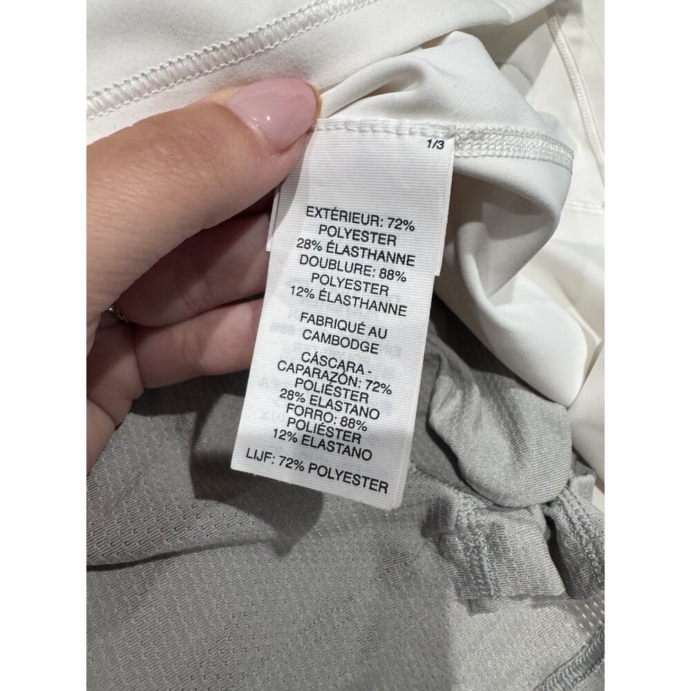 Vuori Womens Volley Skort White Shorts Underneath Tennis Athletic High Waist XL - Picture 5 of 8